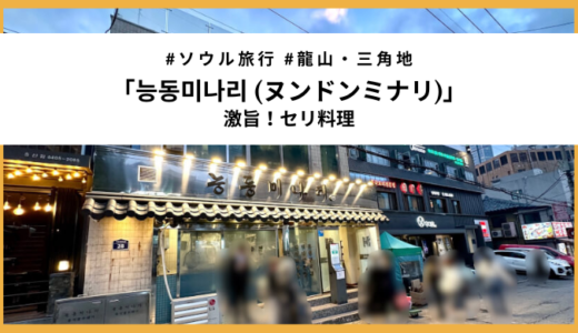 【龍山】待つ価値あり！「ヌンドンミナリ」のセリ料理がウマすぎた