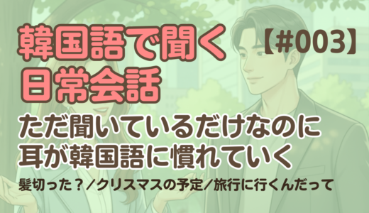 【日常会話聞き流し3】韓国語リスニング｜あれ、髪切った？ 他2編